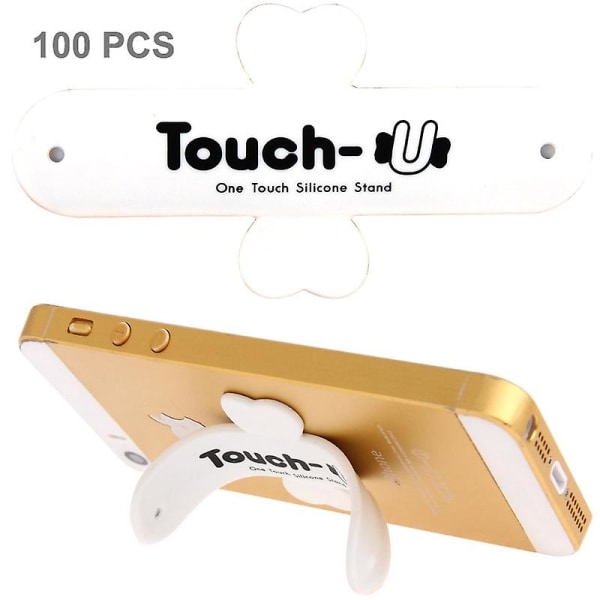 100 st Touch-u Silikon Telefonhållare Vit