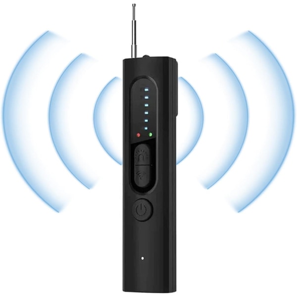 Kamera Finder Detektor - 4-i-1 Beskyttelsesdetektor til privatlivets fred - Højfølsom lyttedetektor med justerbar trådløs lommelygte