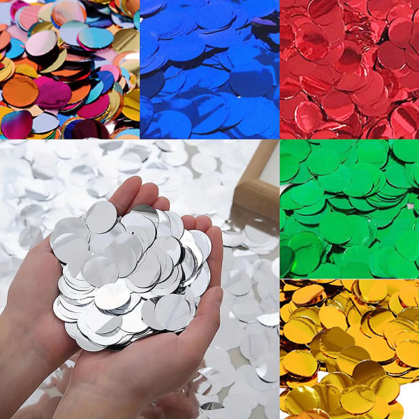 Metallisk konfetti 15 mm silkepapir Konfetti glitter for ballonger bryllupsfest juledekorasjon (Glod)