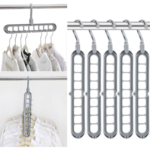 2023 - Hanger Organizer, Multifunksjonelle Premium Plastic Hangers, S Shape Opening, 360 Swivel Hook Best Gift