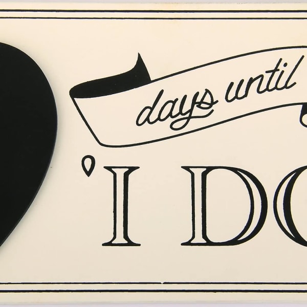 Vintage bryllup nedtellingsplakett tavle "days Until I Do"-skilt 24 X 12 cm