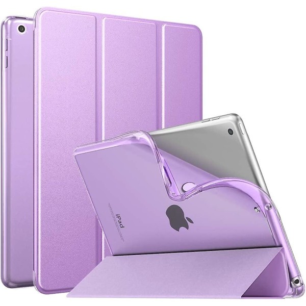 Lila iPad 10.2 skyddande fodral, kompatibelt med iPad 9:e generationen 2021/ iPad 8:e generationen 2020/ iPad 7:e generationen 2019, PU-material