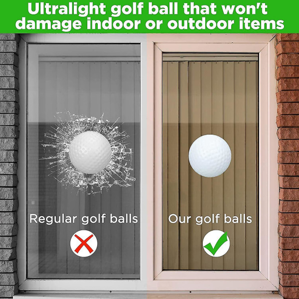 100 st golfövningsboll ihåliga golfbollar golfbollar med mesh för dragsko för (vit)