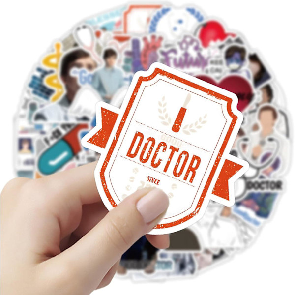 50 stk The Good Doctor Stickers til Teenagere og Voksne - Laptop, Amerikansk TV-Serie Vinyl til Vandflasker, Scrapbog, Bil, Telefon, Skateboard, Cykel, Bagage, Bumper