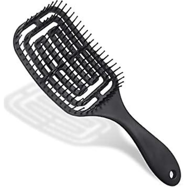 Hårborste, lösgörande hårborste - drar inte Professionell Böjd ventilerad för vått och torrt hår, lossande massageborste, för kvinnor