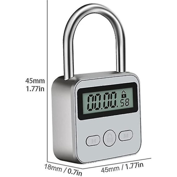 Metall Timer Lock When Hengelås (sølv) (1 stk)