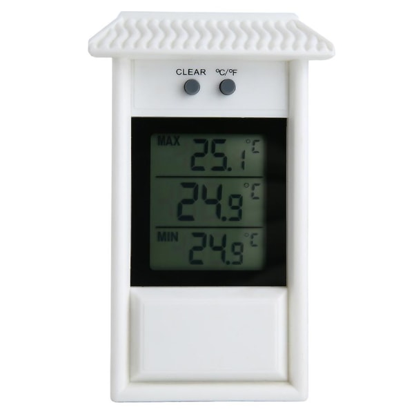 Växthustermometer, Vattentät Min Digital Växthustermometer Monitor 0.1c Upplösning