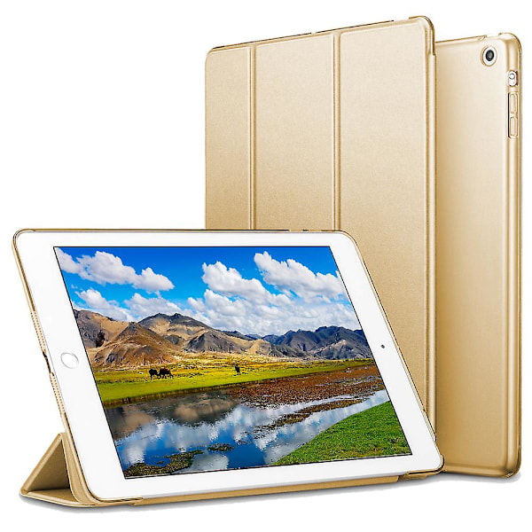 Smart Case Compatible With Ipad Air 2, Translucent Matte Back Magnetic Case With Auto Sleep/wake-gold