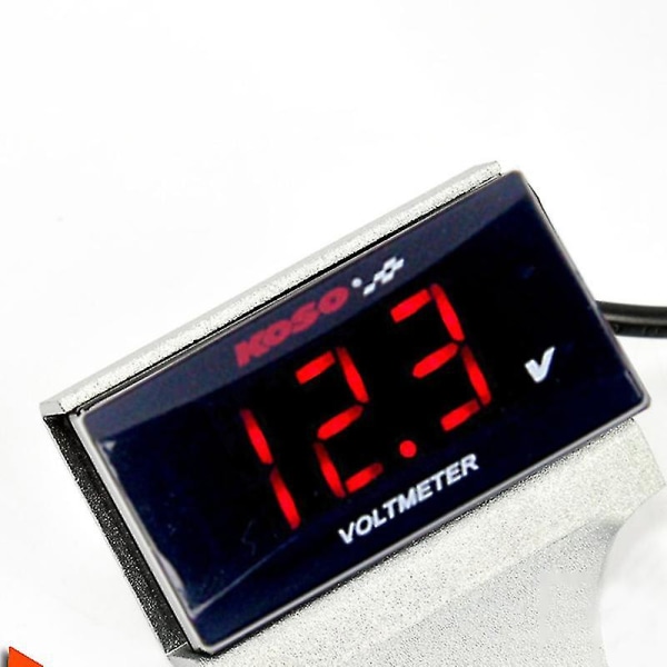 Koso Voltage Meter With Bracket 12v-150v Led Digital Display Voltmeter Car Motorcycle Volt Gauge Red