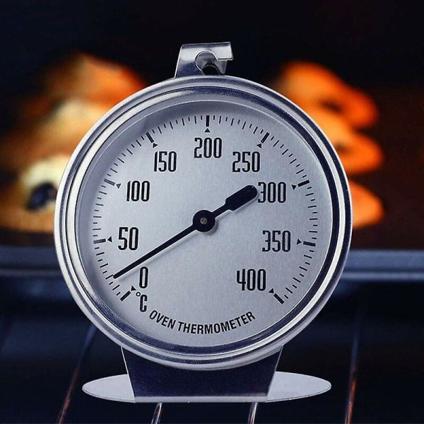 Ovn- og grilltermometer, ovnstermometer, overvåkingstermometer for grill/røyker, stor skjerm viser tydelig indikerte temperaturer for