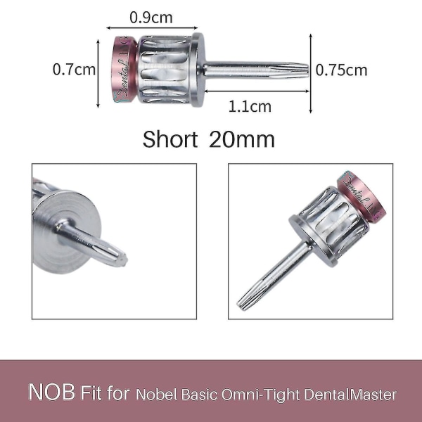 Dentala Universal Implant Moment Skruvmejslar Skiftnyckel Dentala Implant Restoration Tool Kit 10-70ncm（S 1PC NOB)