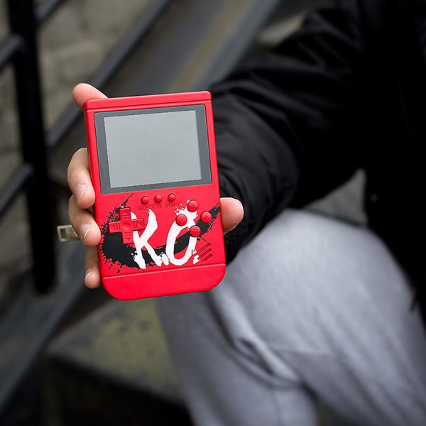 Röd och vit Klassisk Childhood Nostalgia Mini Handhållen Spelkonsol Handhållen Med Inbyggd 260 Spel Röd