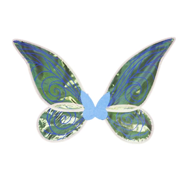 Taitettavat Butterfly Fairy Wings -siivet tytöille Halloween Cosplay -asun rekvisiitta naamiaiskarnevaalijuhliin Pinkki (sininen)