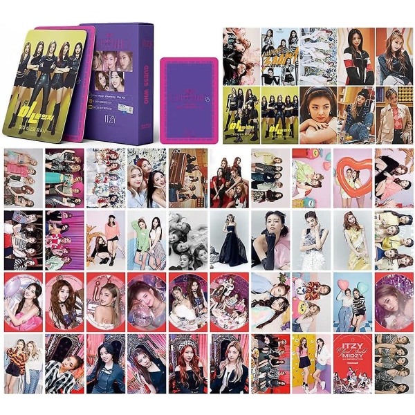 ITZY Lomo-kort 54 stk Itzy Posterkort Guesswho-kort Kpop Foto-kortsett Itzy Foto-kort