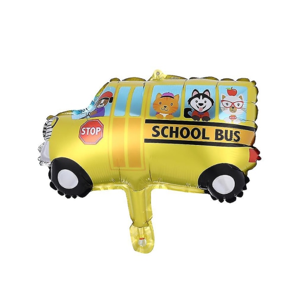 10 stk mini tegneserie bil ballong brannbil bil tog ambulanse ballong barnegaver bursdagsfest dekorasjoner for barn skolebuss