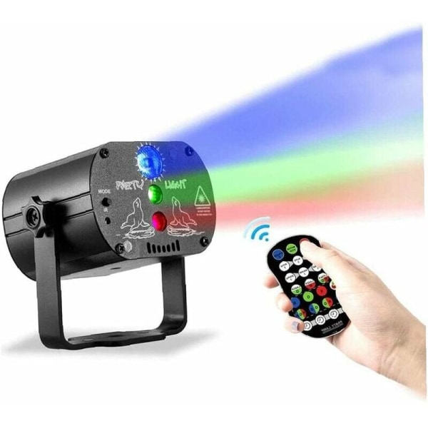 UV LED-projektor Festljus USB lampa RGB DJ-projektor Disco Light Fjärrkontrollbelysning för Lumiere Scene Trädgård Vardagsrum