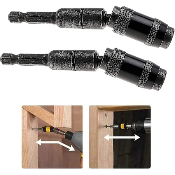 2pcs Magnetic Bit Holder, 20 Degree Hex Shank Magnetic Screwdriver Bits