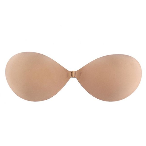 Wabjtam Adhesive Bra Strapless Sticky Invisible Push Up Silicone Bra For Backless Dress With Nipple Covers Nude