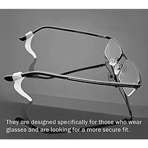 Mjuka glasögonkrokar i silikon, 10 par halkfria glasögon Öronhandtag för glasögon, solglasögon, läsglasögon