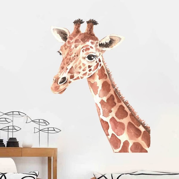 Baicccf Väggdekaler Dekor-bra för rum, vardagsrum, väggar, kök, sovrum och mer, Väggdekaler (giraff)