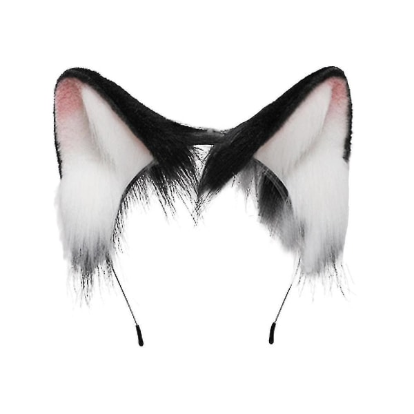 Cat Fox Faux Fur Ears Headband Cute Halloween Costume Party Accessories Handmade Animal Furry Ears Hair Hoop
