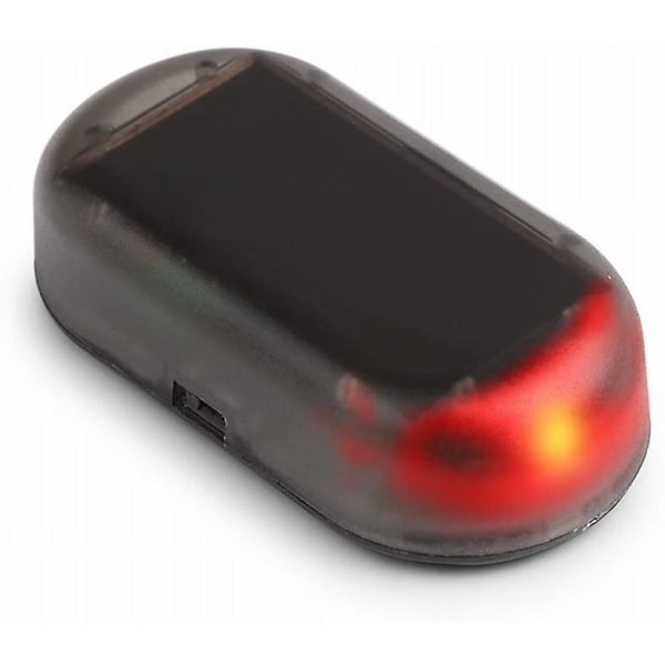 Solar billarm Simulerad stöldskydd LED larmljus blinkande säkerhetslampa (röd)