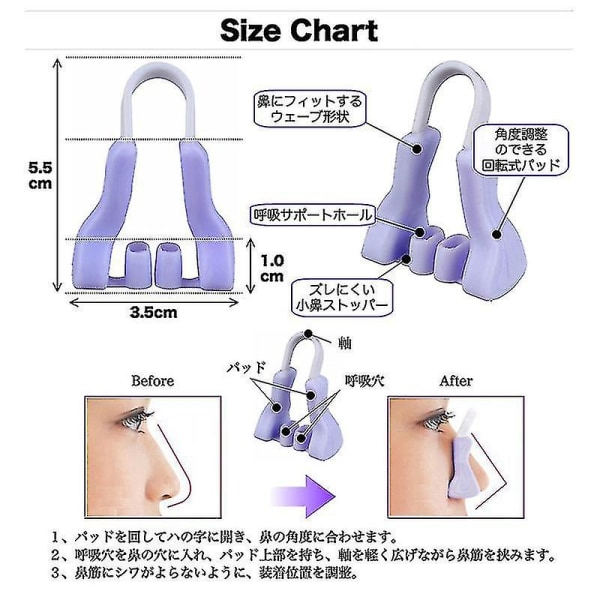 Nose Clip Lifting Shaping Bridge Suoristus Beauty Slimmer Device Pehmeä silikoni