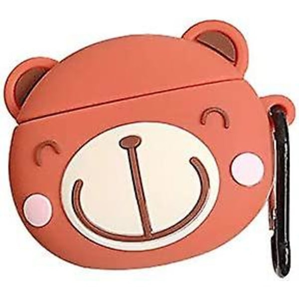 Airpods Case, Super Cute Creative Lovely Round Face Smiling Happy Bear  Design Airpods Case, Soft Silicone Earphone Protection Skin For Airpods1&2