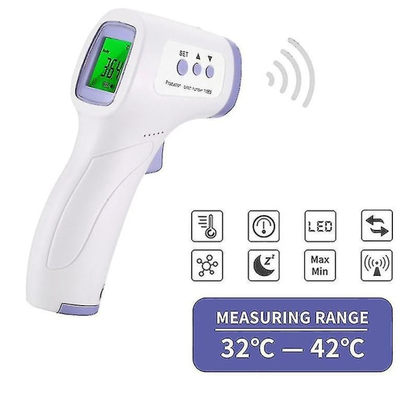 Digital pannetermometer Elektronisk kontaktløs klinisk nøyaktighet Berøringsfri kroppstemperaturmåler Feber for voksent barn [avansert kvalitet!50%av