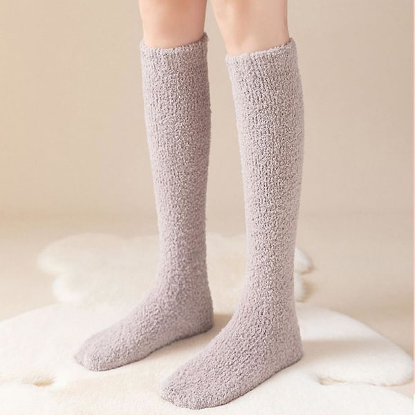 Mote Coral Velvets Lange sokker Ikke-fading svergesikre varme sokker for hjemmekontor (gul)