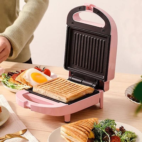 Smörgåsmaskin Petit Oeuf Four Machine Sandwichaera Smörgåsmaskin Gaufrier Machine Grille-pain (couleur:rosa, svans: 215*153*105mm)