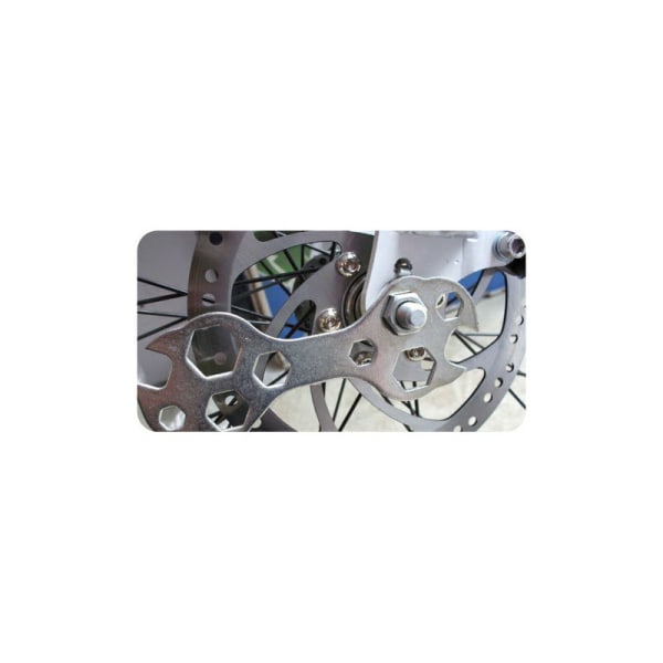 2-delad cykelreparationsverktygssats Set Multifunktionsnyckel Universal underhåll Bärbar Handy Silver