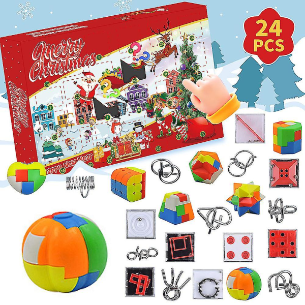 2023 Christmas Fidget Sanselegetøj 24 dages nedtælling adventskalender Juleoverraskelsesgaver