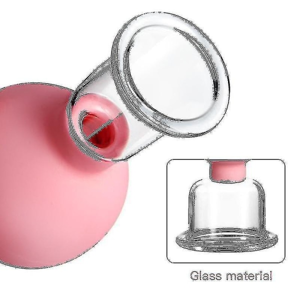 Ansigtsmassagekopper Gummi Vakuum Cupping Briller Ansigt Hudløftning Krop Ansigtscupping Terapiværktøj