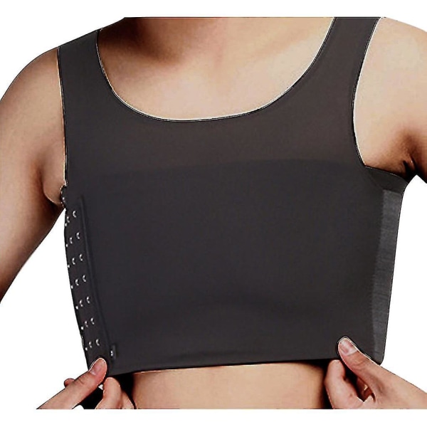 Chest Binder Breath Mini Mizer Breast Undershirt Intimates BH (M (50 kg-55 kg), svart)