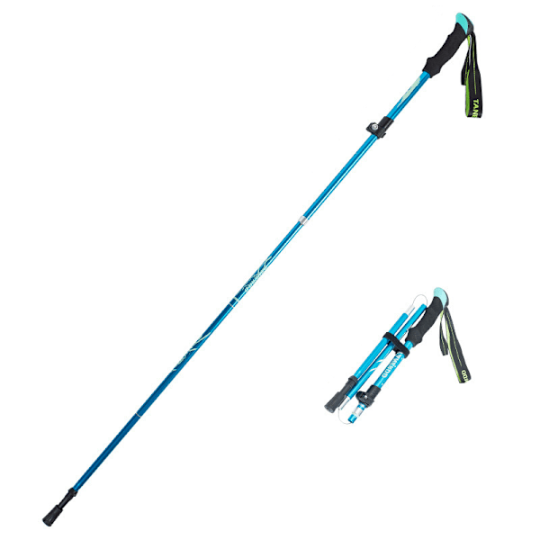 Foldbare Trekkingstaver Vandrestokker Hiking Naturehike Støtdempende (110-130 cm, himmelblå)