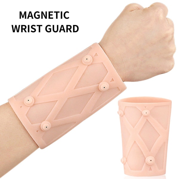 Sebs Handledskompressionsremmar Magnetiskt tryck Armskyddsstöd för volleybolltennissporter (hudfärg)