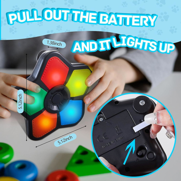 2 kpl kädessä pidettävä muistipeli valoilla ja äänillä Sensorinen peli Värielektroninen muistaminen keskittymispelit lapsille Aivopelit opetuskäyttöön