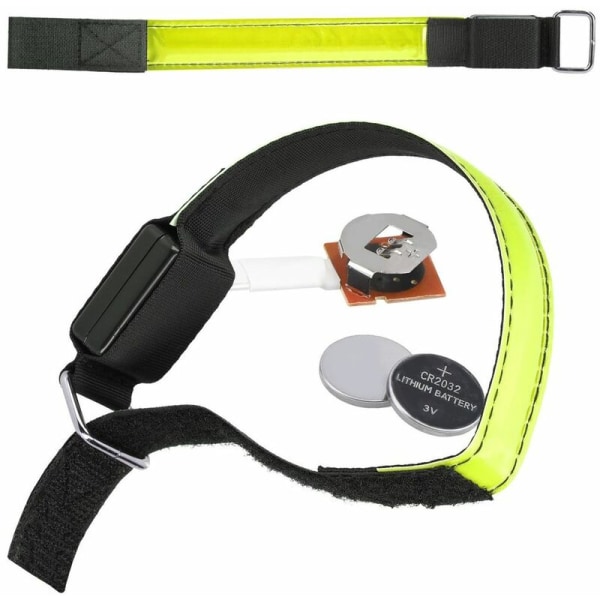 4x LED armband reflektor blinkljus reflektor strip lampa ljusband jogging cykel gul