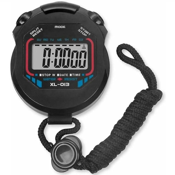 Digitalt handhållet stoppur Sport Multifunktion Watch Xl-013 Svart Sportlarm Precision Lcd-skärm