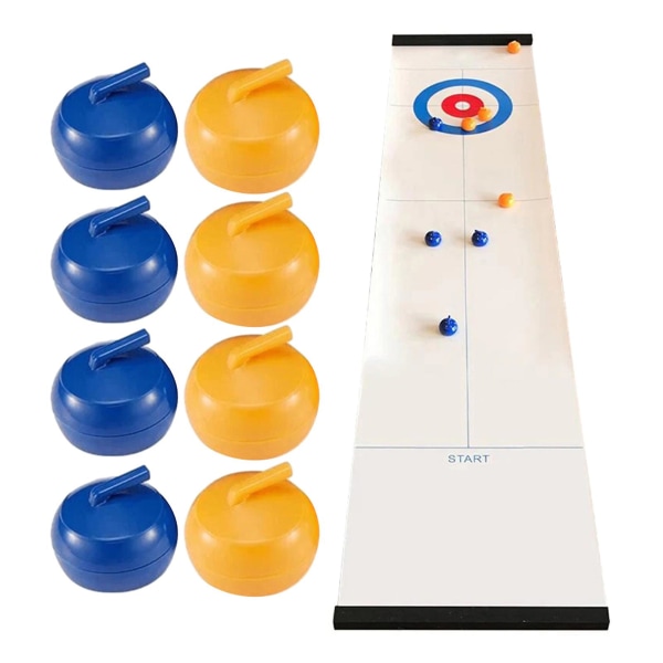 Minibordscurlingbollar för barn Förälder-barn interaktionsleksak för familjefest(1）