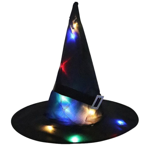 Halloween Led Light Up Witch Hat Cap Festrekvisitkostume