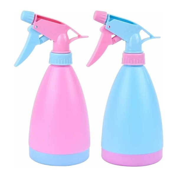 MINKUROW 2-pack Tomma Sprayflaskor Plastsprayflaskor Plastdimma Spray Tomma Sprayflaska Återfyllningsbar Pumpdimma för Rengöring Trädgårdsskötsel Matlagning 500 ml