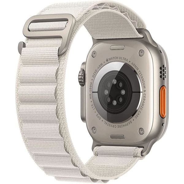 Alpine Loop kompatibel med Apple Watch Band 42mm 44mm 45mm 49mm, Textil Ylon Robust Alpine Loop med metall G? krok kompatibel för app