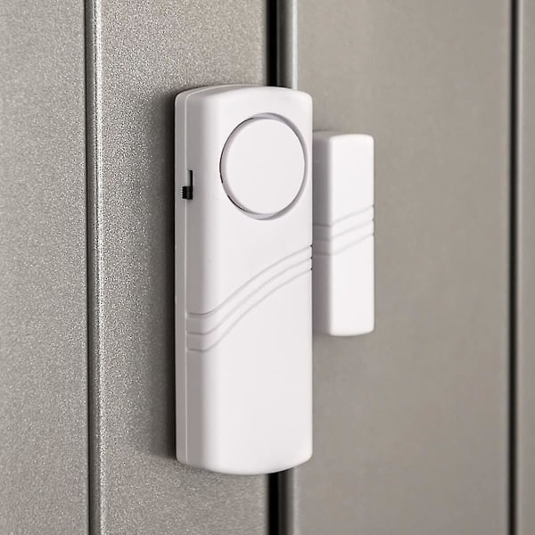 Dør- og vindusalarm - Sett med 4x trådløs anti-innbruddsalarm - Hjemmesikkerhet mot innbrudd - Magnetisk betjening -