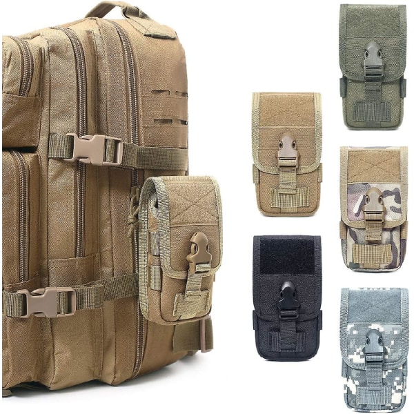 Molle Liten Väska, Tactical Bag Multifunktionell Edc Pouch Mobilväska Bältesväska Svart