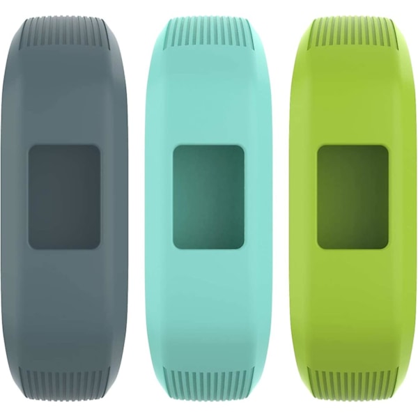 (3-pack) Band Kompatibel med Garmin Vivofit Jr, jr 2, 3 Band, All-in-one Silikon Stretchbar Ersättningsarmband för Barn Pojkar Flickor Små Stora (utan