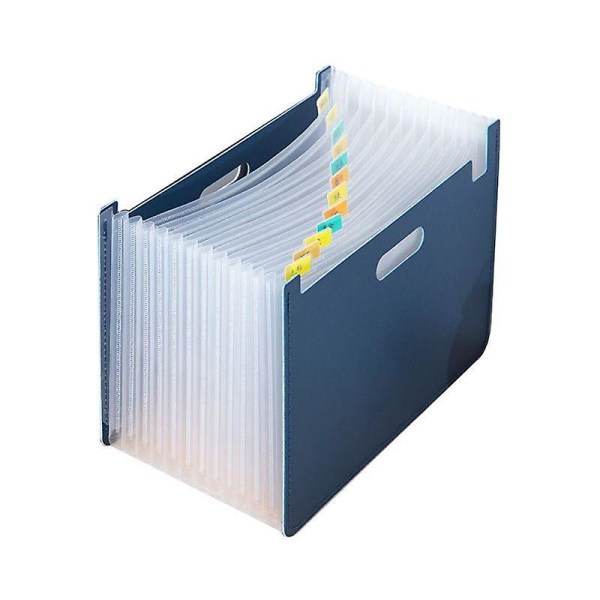 Multi Pockets Expanding File Folder, Organizer Document Paper Storage Holder Blue