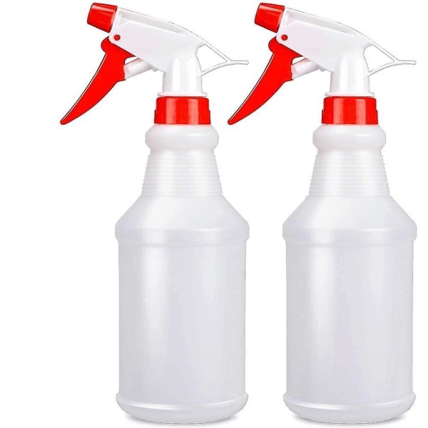 Tomma sprayflaskor (16oz/2pack) - Sprayflaskor för rengöringslösningar/växter/blekmedel Spray/bbq - Med justerbart munstycke från fin dimma till ström - Bp