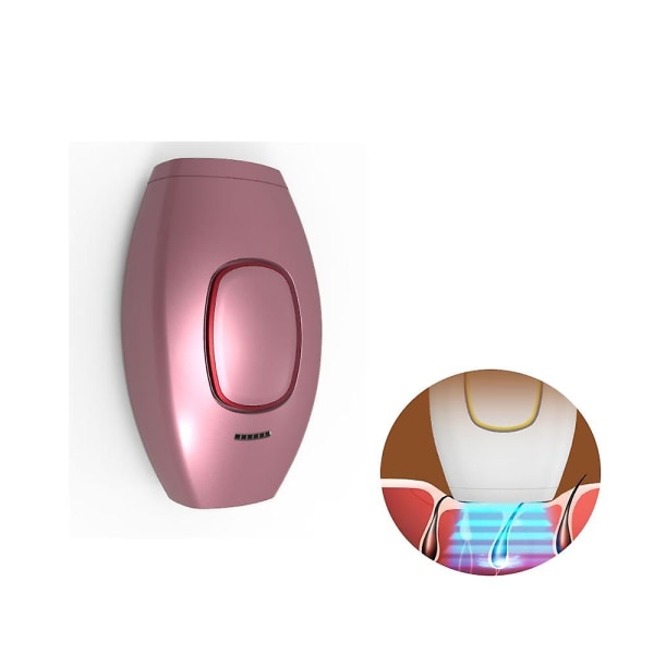 Laser hårborttagningsinstrument Mini hushållshårborttagningsmaskin Arm Privat område Automatisk hårborttagningsmaskin Rosa